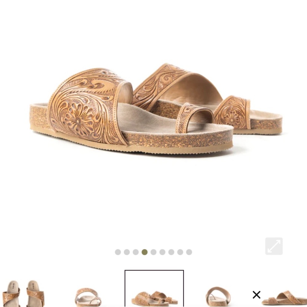 Myra Bag Tan Embossed Clogs